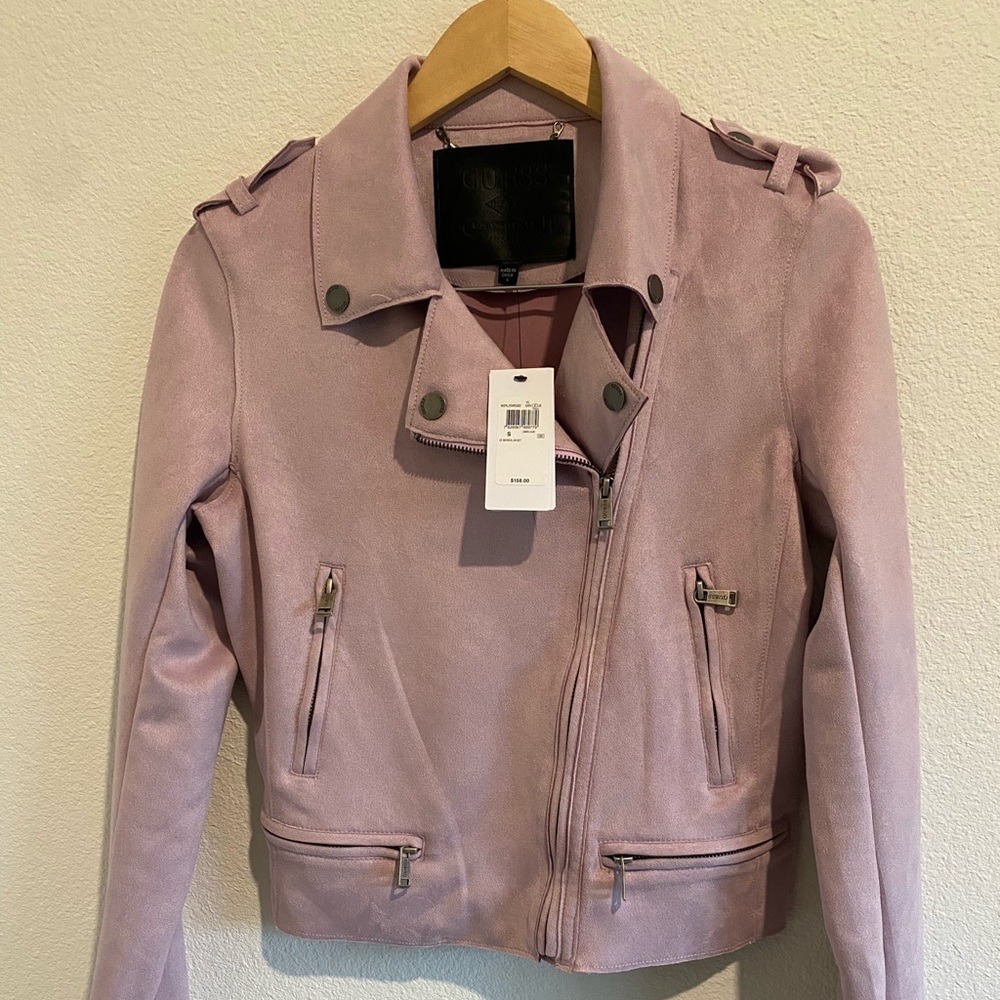 Guess | NWT! Faux suede moto jacket size: small